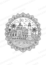 Somalia Mandalas Ausmalbilder – Länder und Kulturen – 15 Malvorlagen – Materialseite 2