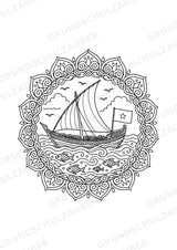 Somalia Mandalas Ausmalbilder – Länder und Kulturen – 15 Malvorlagen – Materialseite 3