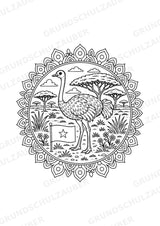 Somalia Mandalas Ausmalbilder – Länder und Kulturen – 15 Malvorlagen – Materialseite 8
