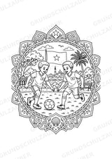 Somalia Mandalas Ausmalbilder – Länder und Kulturen – 15 Malvorlagen – Materialseite 14