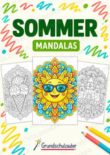 Sommer Mandalas Ausmalbilder – Wetter und Jahreszeiten – 15 Malvorlagen – Cover