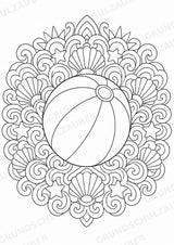 Sommer Mandalas Ausmalbilder – Wetter und Jahreszeiten – 15 Malvorlagen – Materialseite 6