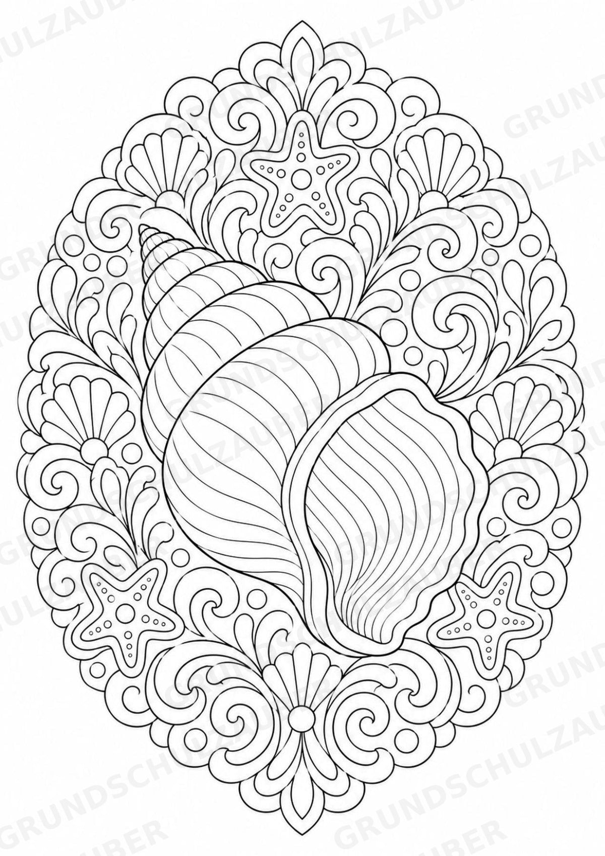 Sommer Mandalas Ausmalbilder – Wetter und Jahreszeiten – 15 Malvorlagen – Materialseite 7