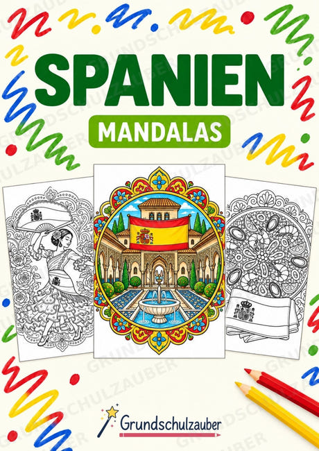 Spanien Mandalas Ausmalbilder – Länder und Kulturen – 15 Malvorlagen – Cover