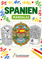 Spanien Mandalas Ausmalbilder – Länder und Kulturen – 15 Malvorlagen – Cover
