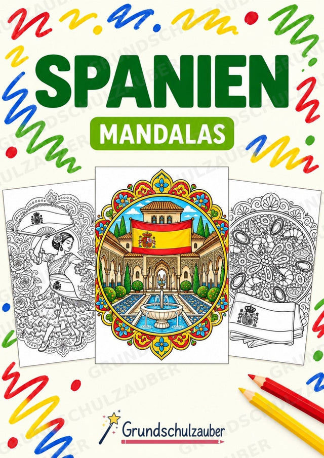 Spanien Mandalas Ausmalbilder – Länder und Kulturen – 15 Malvorlagen – Cover