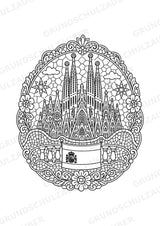 Spanien Mandalas Ausmalbilder – Länder und Kulturen – 15 Malvorlagen – Materialseite 2