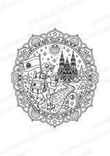 Spanien Mandalas Ausmalbilder – Länder und Kulturen – 15 Malvorlagen – Materialseite 9
