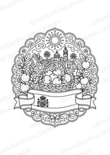 Spanien Mandalas Ausmalbilder – Länder und Kulturen – 15 Malvorlagen – Materialseite 11