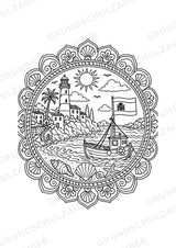 Spanien Mandalas Ausmalbilder – Länder und Kulturen – 15 Malvorlagen – Materialseite 14