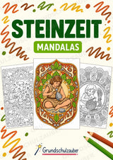 Steinzeit Mandalas Ausmalbilder – Geschichte und Kulturen – 15 Malvorlagen – Cover