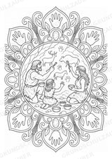 Steinzeit Mandalas Ausmalbilder – Geschichte und Kulturen – 15 Malvorlagen – Materialseite 16