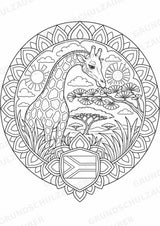Südafrika Mandalas Ausmalbilder – Länder und Kulturen – 15 Malvorlagen – Materialseite 9