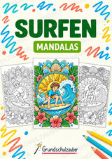 Surfen Mandalas Ausmalbilder – Sport – 15 Malvorlagen – Cover