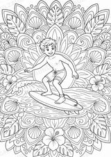 Surfen Mandalas Ausmalbilder – Sport – 15 Malvorlagen – Materialseite 4
