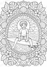 Surfen Mandalas Ausmalbilder – Sport – 15 Malvorlagen – Materialseite 9