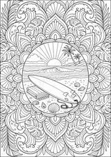 Surfen Mandalas Ausmalbilder – Sport – 15 Malvorlagen – Materialseite 12