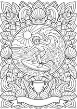 Surfen Mandalas Ausmalbilder – Sport – 15 Malvorlagen – Materialseite 15