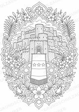 Syrien Mandalas Ausmalbilder – Länder und Kulturen – 15 Malvorlagen – Materialseite 6