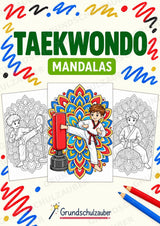 Taekwondo Mandalas Ausmalbilder – Sport – 15 Malvorlagen – Cover