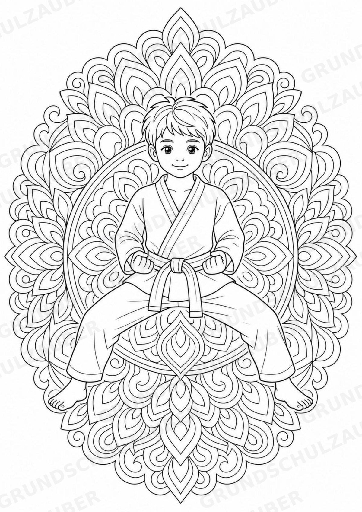Taekwondo Mandalas Ausmalbilder – Sport – 15 Malvorlagen – Materialseite 5