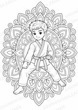 Taekwondo Mandalas Ausmalbilder – Sport – 15 Malvorlagen – Materialseite 6