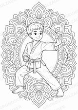 Taekwondo Mandalas Ausmalbilder – Sport – 15 Malvorlagen – Materialseite 9