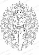Taekwondo Mandalas Ausmalbilder – Sport – 15 Malvorlagen – Materialseite 10