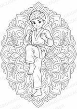 Taekwondo Mandalas Ausmalbilder – Sport – 15 Malvorlagen – Materialseite 11