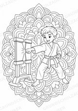 Taekwondo Mandalas Ausmalbilder – Sport – 15 Malvorlagen – Materialseite 12