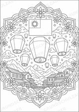 Taiwan Mandalas Ausmalbilder – Länder und Kulturen – 15 Malvorlagen – Materialseite 16
