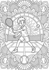 Tennis Mandalas Ausmalbilder – Sport – 15 Malvorlagen – Materialseite 2