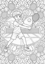 Tennis Mandalas Ausmalbilder – Sport – 15 Malvorlagen – Materialseite 6