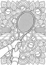 Tennis Mandalas Ausmalbilder – Sport – 15 Malvorlagen – Materialseite 8