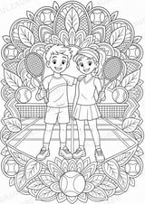 Tennis Mandalas Ausmalbilder – Sport – 15 Malvorlagen – Materialseite 9