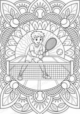Tennis Mandalas Ausmalbilder – Sport – 15 Malvorlagen – Materialseite 11