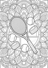 Tennis Mandalas Ausmalbilder – Sport – 15 Malvorlagen – Materialseite 12