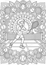 Tennis Mandalas Ausmalbilder – Sport – 15 Malvorlagen – Materialseite 15