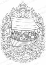 Thailand Mandalas Ausmalbilder – Länder und Kulturen – 15 Malvorlagen – Materialseite 10
