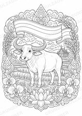 Thailand Mandalas Ausmalbilder – Länder und Kulturen – 15 Malvorlagen – Materialseite 11