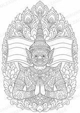 Thailand Mandalas Ausmalbilder – Länder und Kulturen – 15 Malvorlagen – Materialseite 13