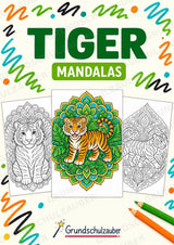 Tiger Mandalas Ausmalbilder – Tiere – 15 Malvorlagen – Cover