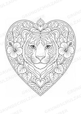 Tiger Mandalas Ausmalbilder – Tiere – 15 Malvorlagen – Materialseite 5