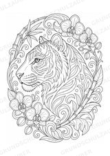 Tiger Mandalas Ausmalbilder – Tiere – 15 Malvorlagen – Materialseite 11