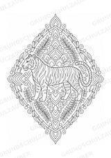Tiger Mandalas Ausmalbilder – Tiere – 15 Malvorlagen – Materialseite 12