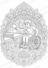 Tischtennis Mandalas Ausmalbilder – Sport – 15 Malvorlagen – Materialseite 11