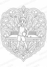 Tischtennis Mandalas Ausmalbilder – Sport – 15 Malvorlagen – Materialseite 13
