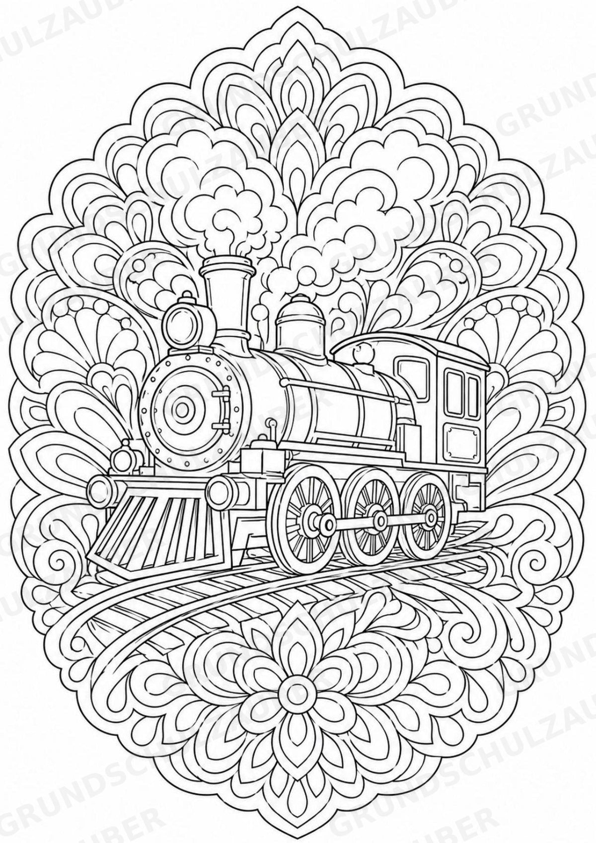Transportmittel Mandalas Ausmalbilder – Sport – 15 Malvorlagen – Materialseite 3
