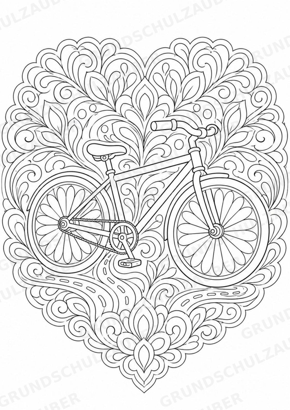 Transportmittel Mandalas Ausmalbilder – Sport – 15 Malvorlagen – Materialseite 6