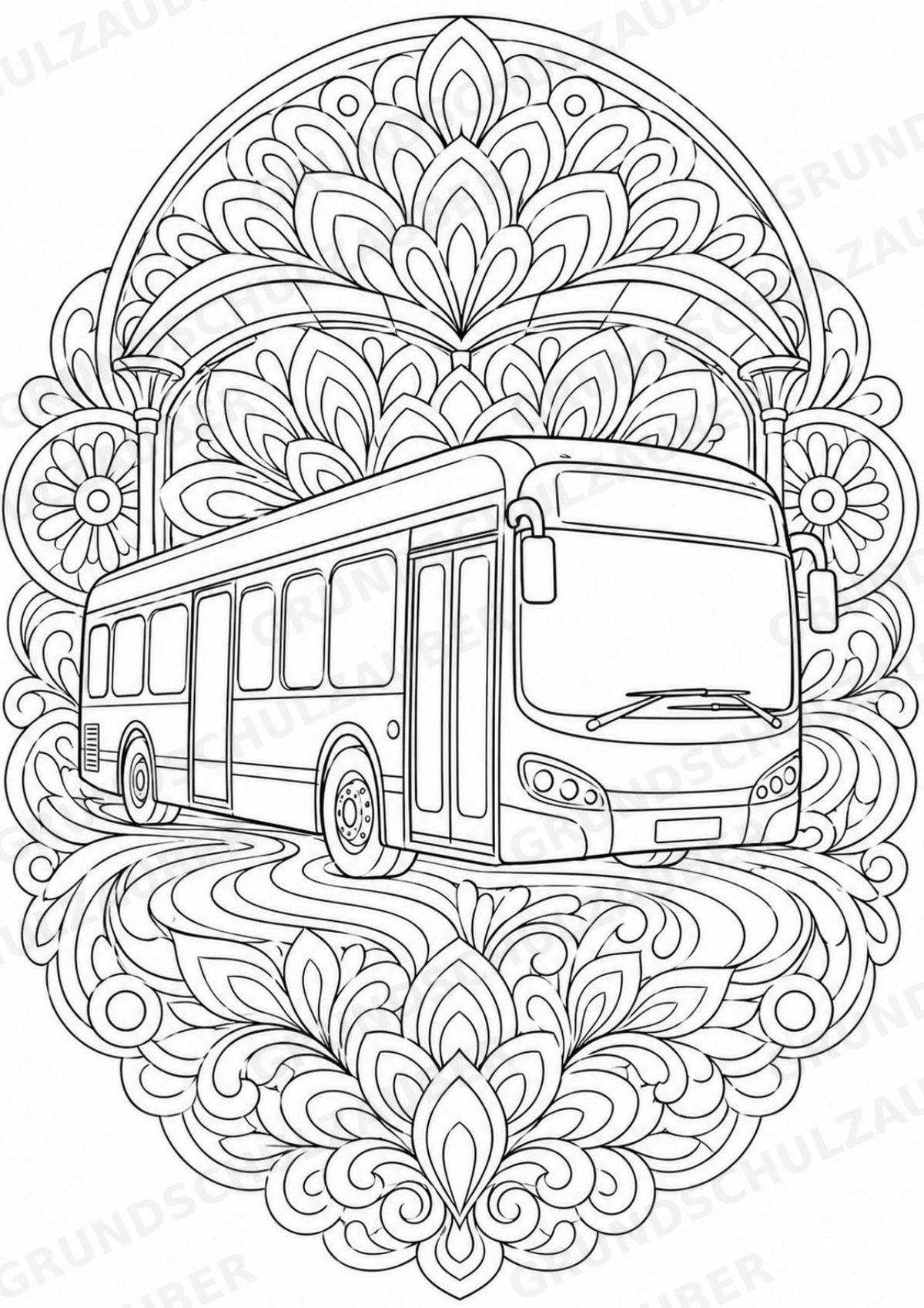 Transportmittel Mandalas Ausmalbilder – Sport – 15 Malvorlagen – Materialseite 7